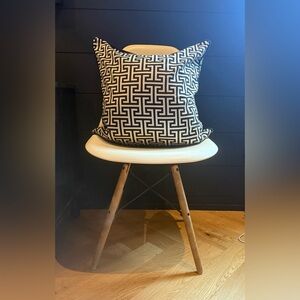 Two/Pair of Geometric Black and White Throw Pillow Covers (no inner pillow)